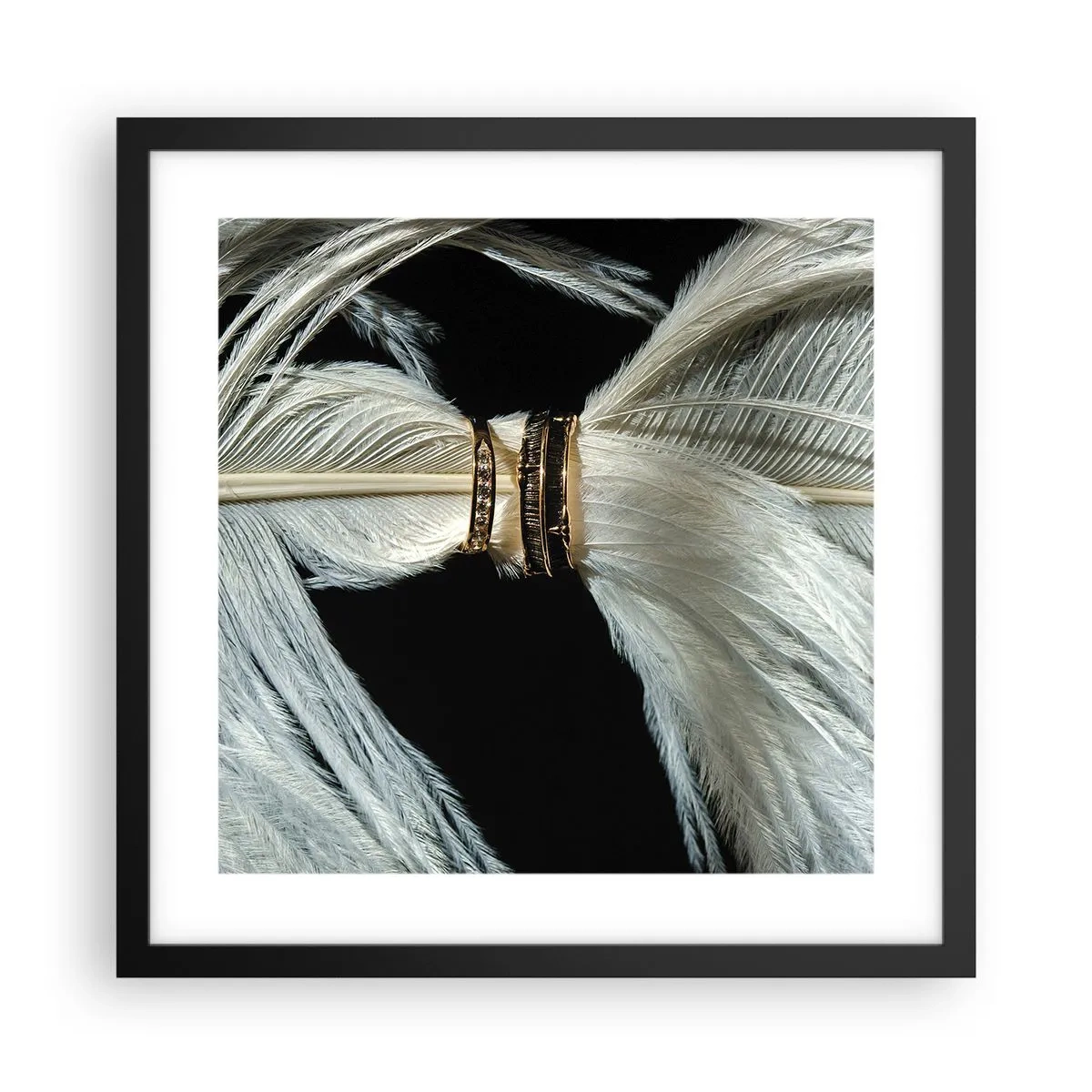 Plakat i sort ramme - ...og jeg vil ikke forlade dig... - 40x40 cm