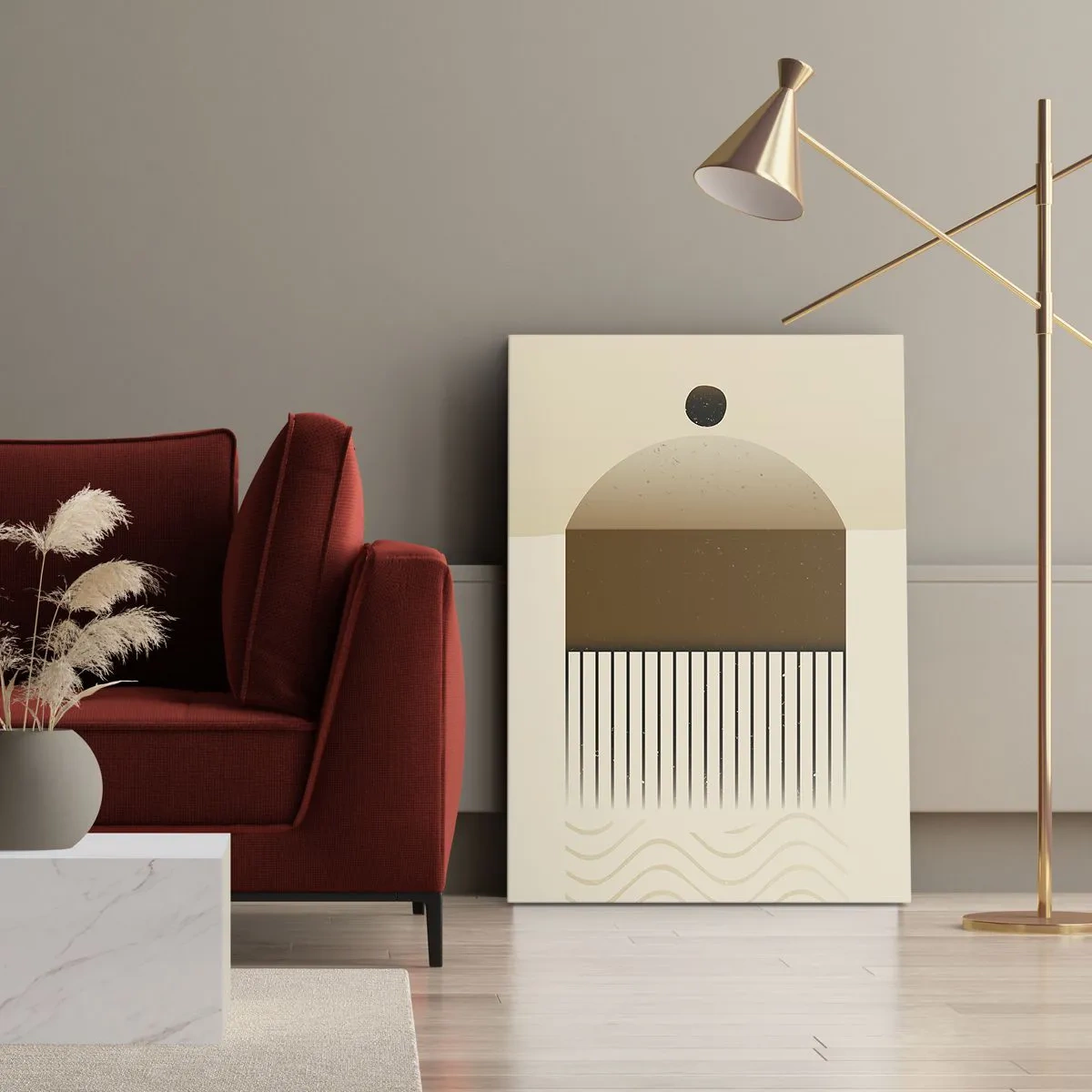 Lærredstryk - Billede på lærred - Forskellige stater - 80x120 cm