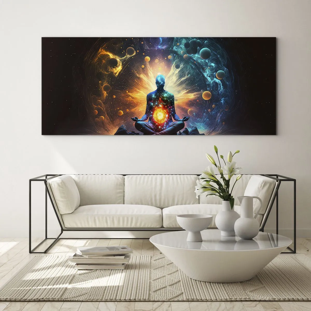 Billede på glas - Kosmisk ro - 160x50 cm