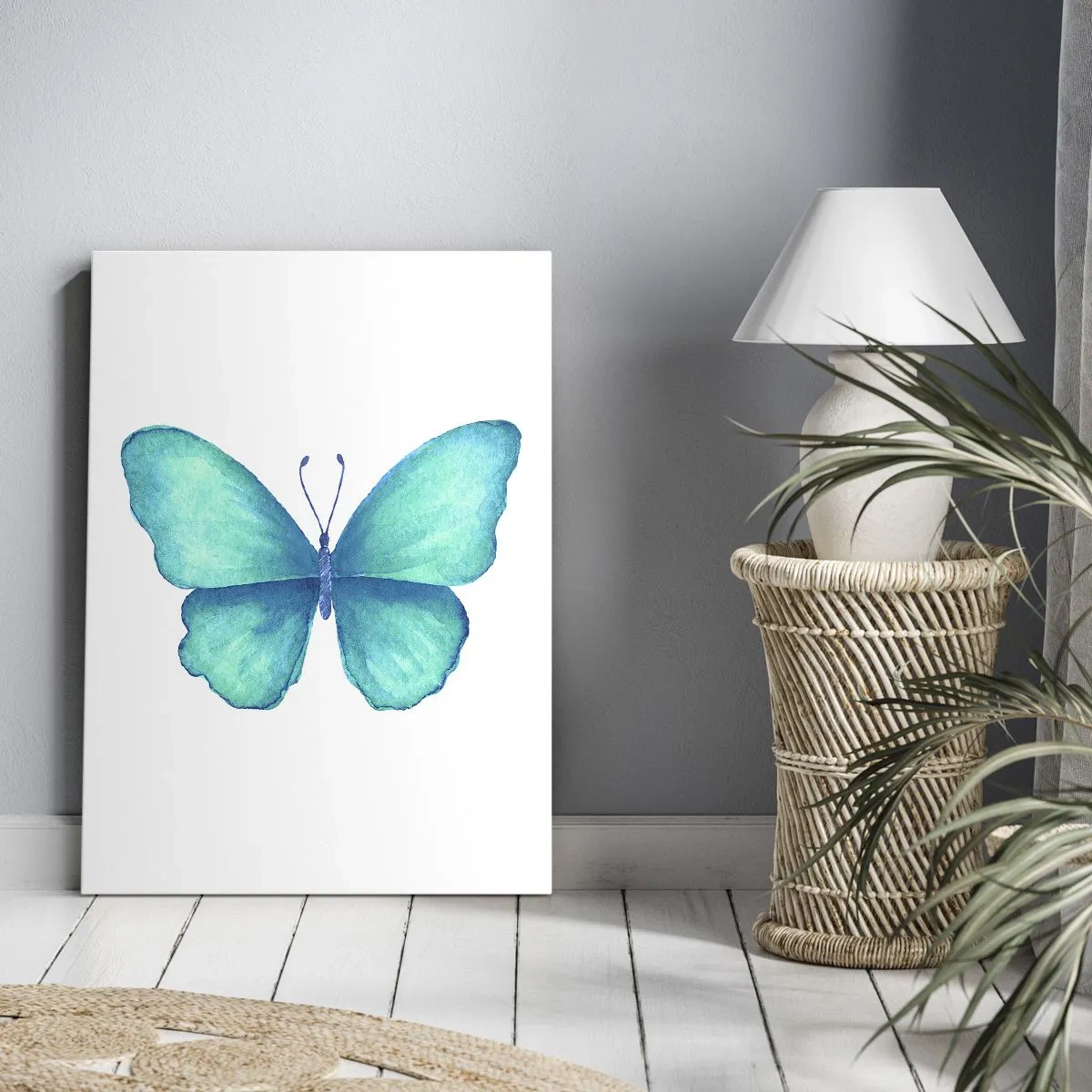 Lærredstryk - Billede på lærred - Turkis af natur - 65x120 cm