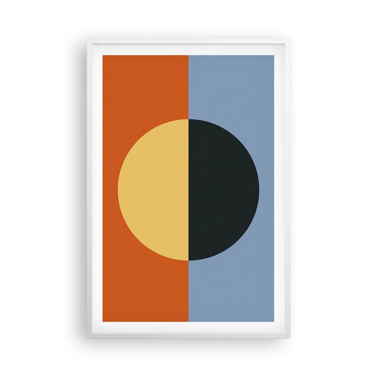 Plakat i hvid ramme - En sammensætning af varme og kølighed - 61x91 cm