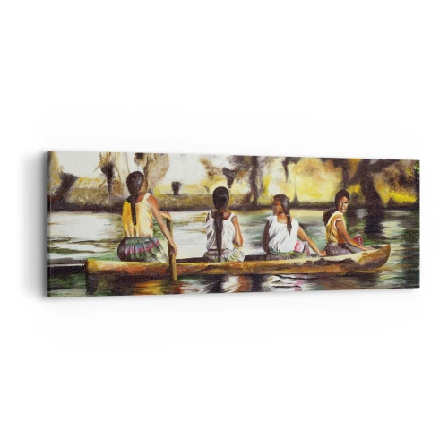 Lærredstryk - Billede på lærred - I et polynesisk paradis - 90x30 cm