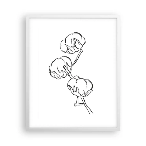 Plakat i hvid ramme - Bomuld ned - 40x50 cm