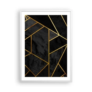 Plakat i hvid ramme - Mørke og lys - 50x70 cm