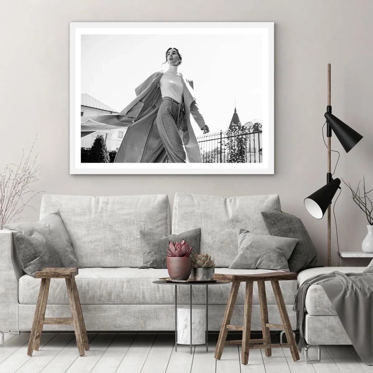 Plakat i hvid ramme - Kommer du med mig? - 40x30 cm