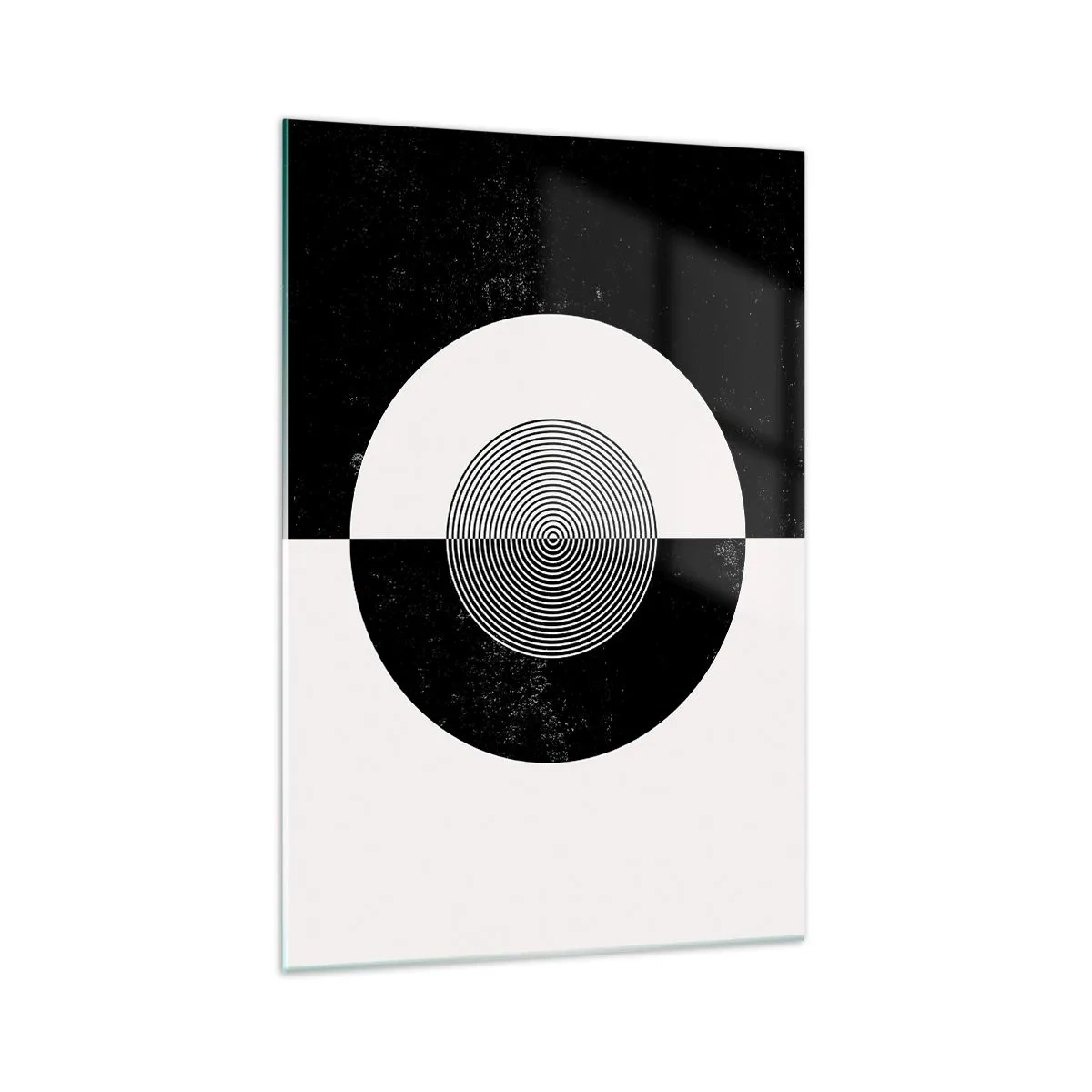 Billede på glas - Harmoni i sort og hvidt - 70x100 cm