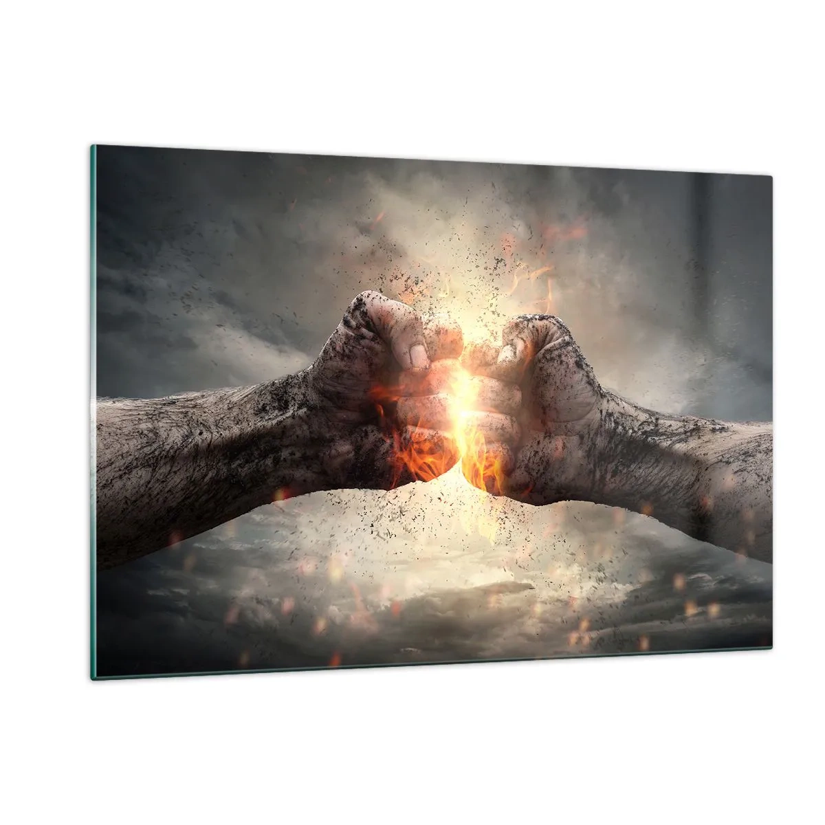 Billede på glas - Stå op til kamp - 120x80 cm