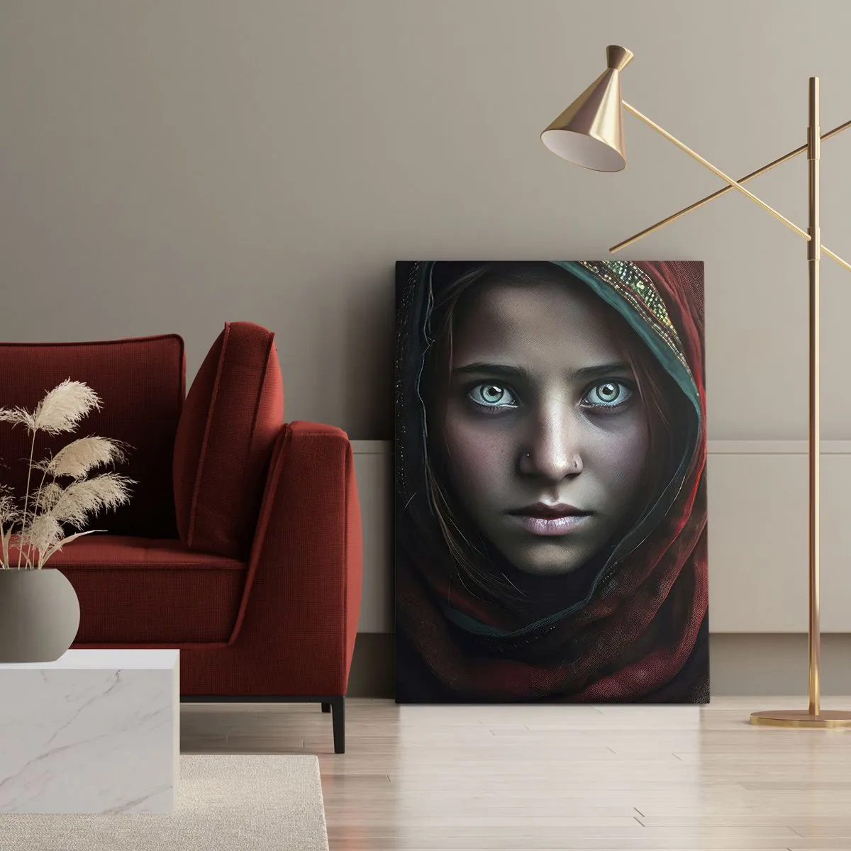Lærredstryk - Billede på lærred - Østens prinsesse - 80x120 cm