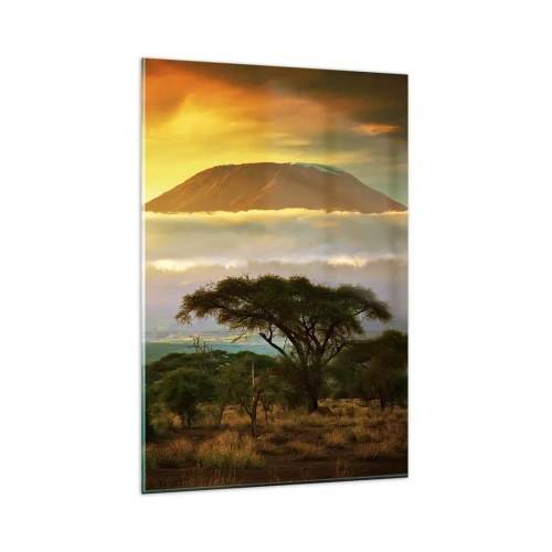 Billede på glas - En rejsendes drøm - 80x120 cm
