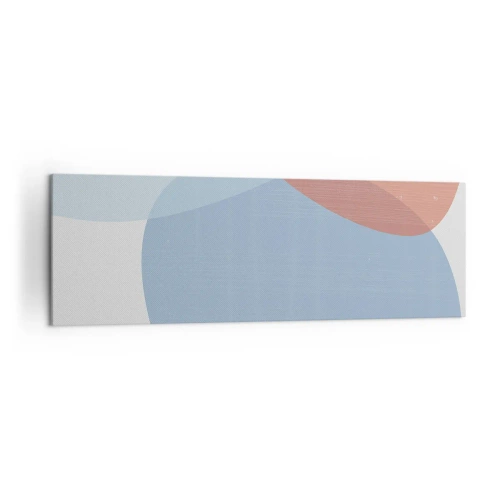 Lærredstryk - Billede på lærred - Pastelfarvede relationer - 160x50 cm