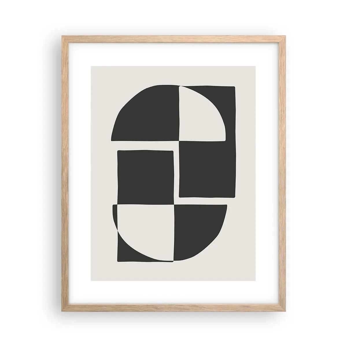 Plakat i ramme af lyst egetræ - Antitese - syntese - 40x50 cm
