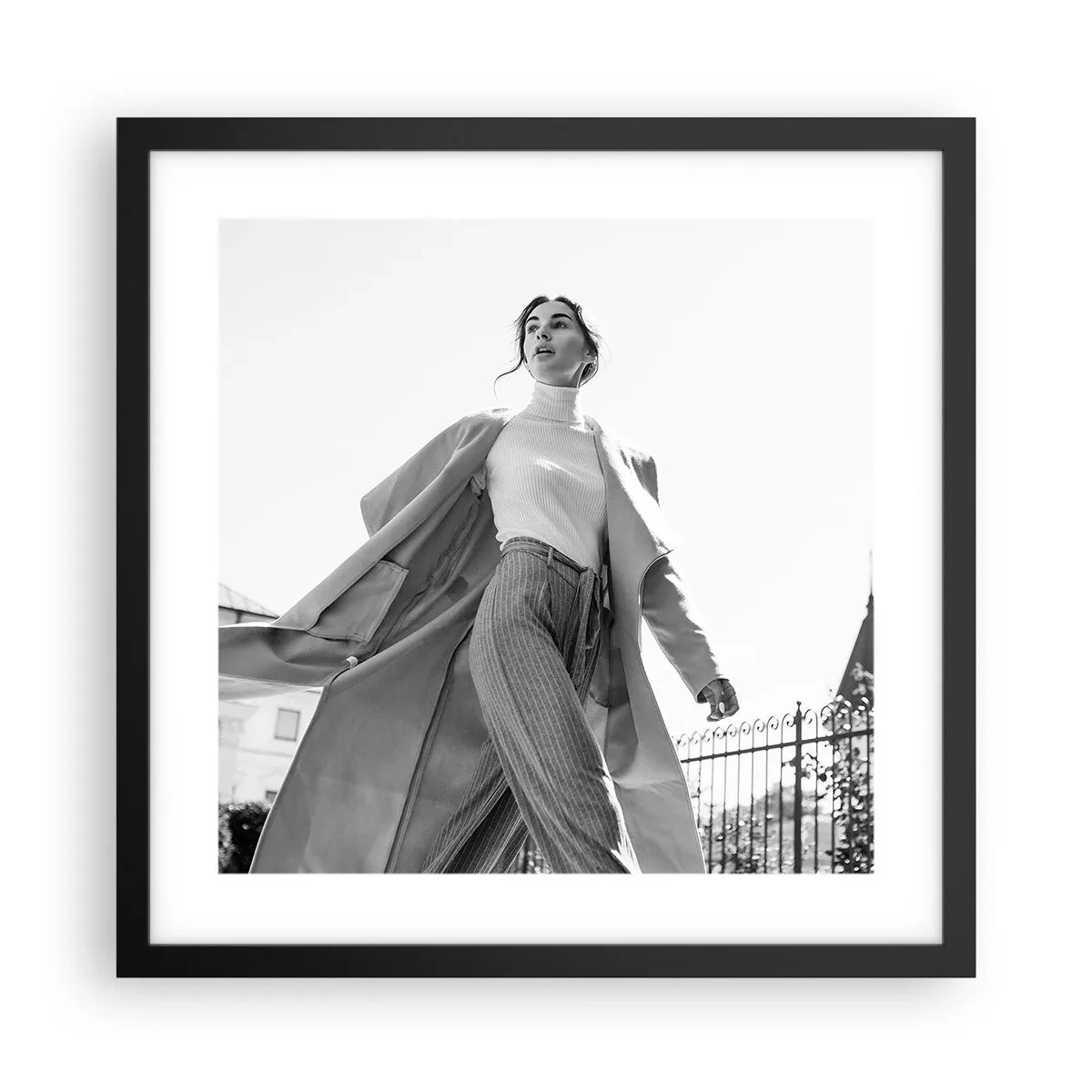 Plakat i sort ramme - Kommer du med mig? - 40x40 cm