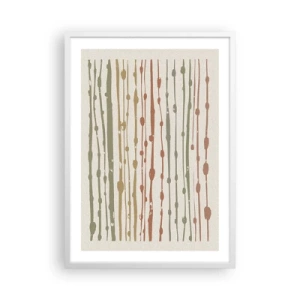 Plakat i hvid ramme - Musikalsk farvenotation - 50x70 cm