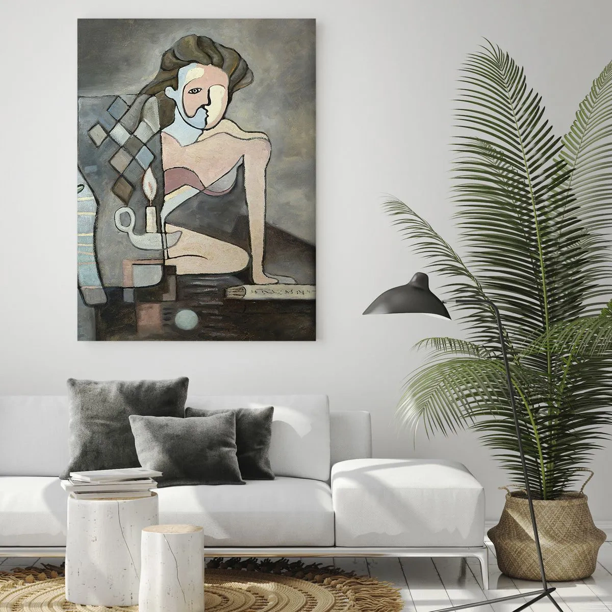 Billede på glas - En mosaik af ånd og materie - 50x70 cm