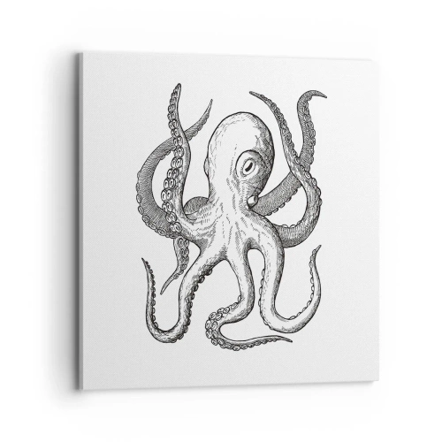 Lærredstryk - Billede på lærred - Dans med bølger - 70x70 cm