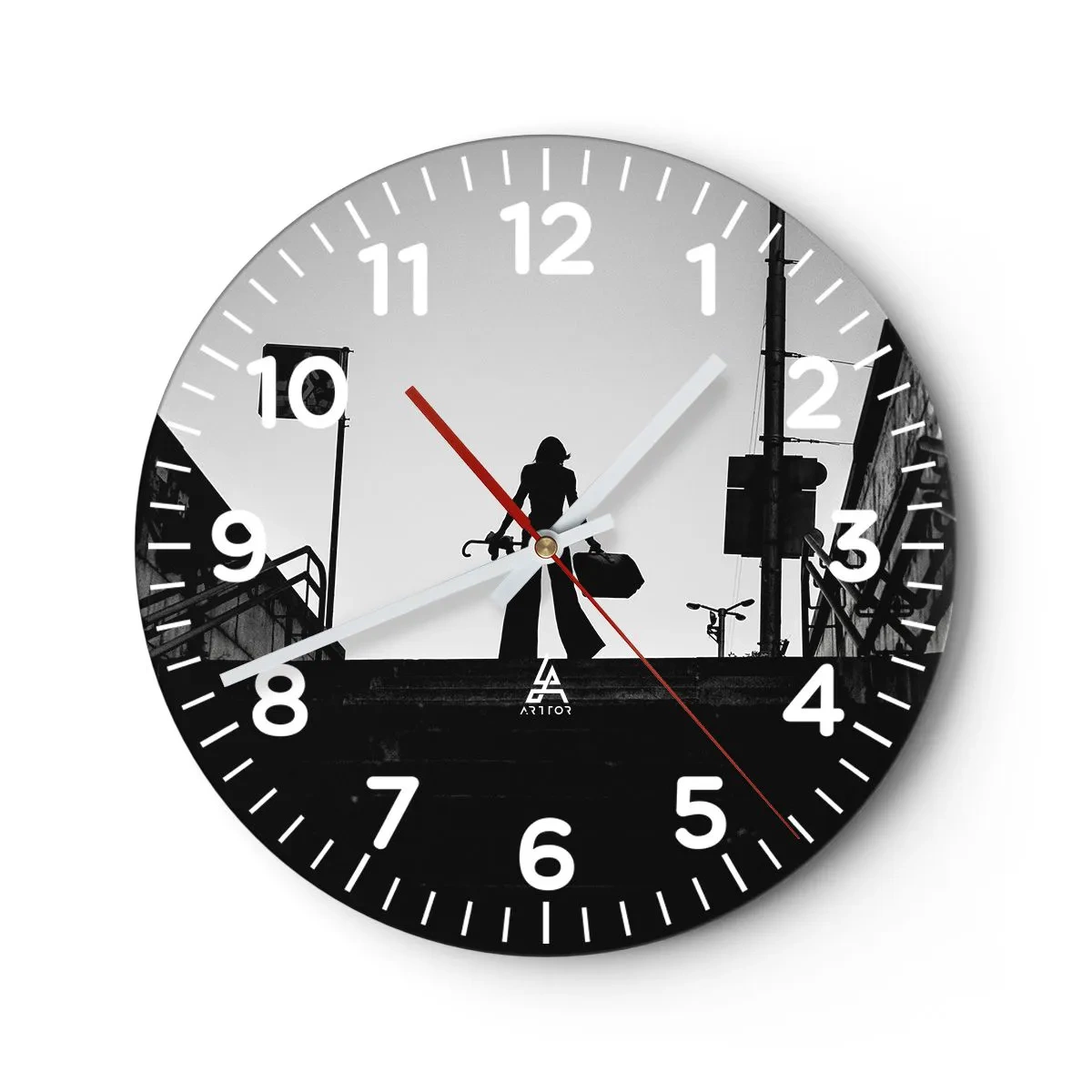 Vægur, Uret - Vandring i byen - 30x30 cm