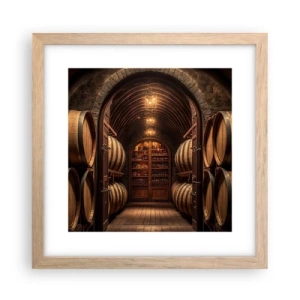 Plakat i ramme af lyst egetræ - Atmosfærisk kælder - 30x30 cm