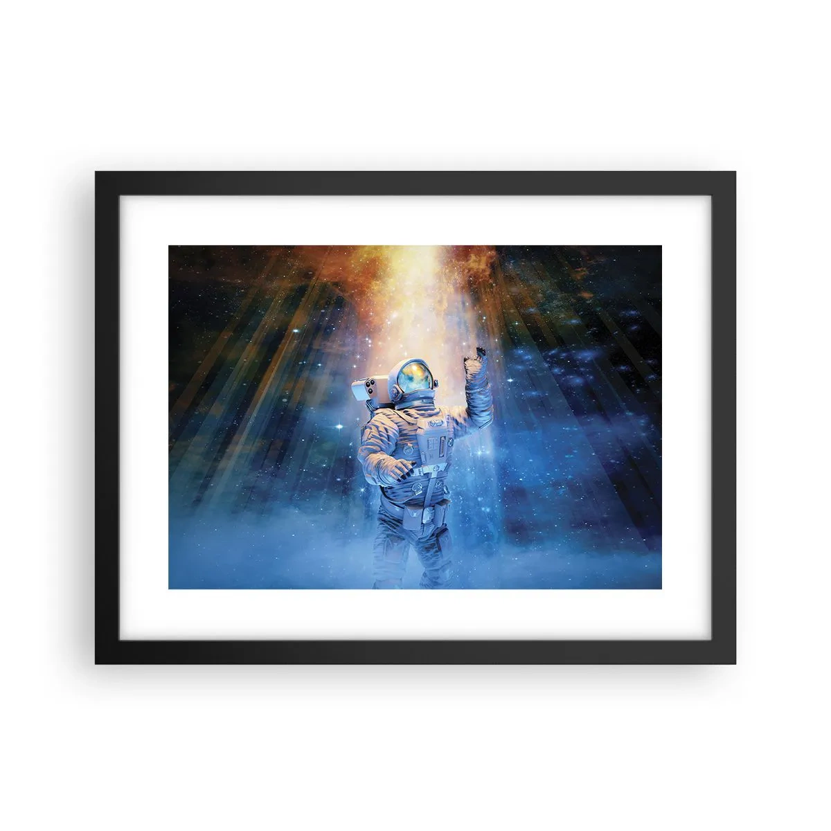 Plakat i sort ramme - Endelig på destinationen - 40x30 cm
