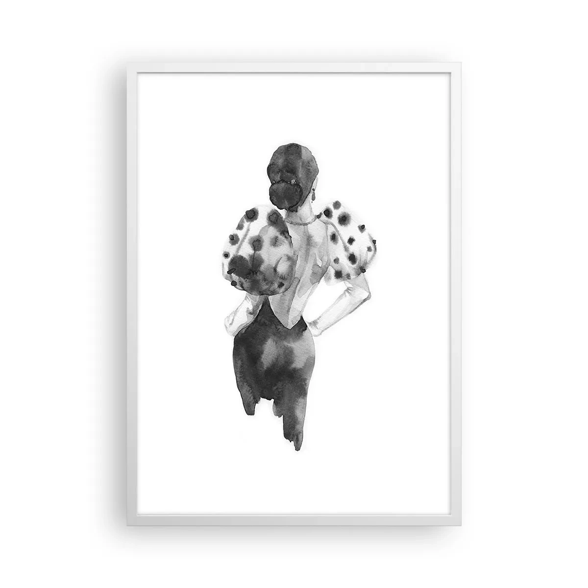 Plakat i hvid ramme - Den gik lige forbi - 50x70 cm