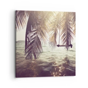 Lærredstryk - Billede på lærred - Du kan svæve i skyerne efter behag - 70x70 cm
