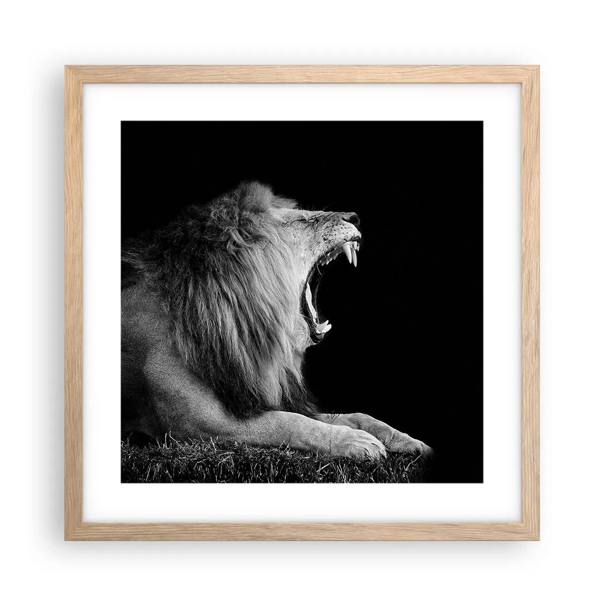 Plakat i ramme af lyst egetræ - Uden tvivl - 40x40 cm