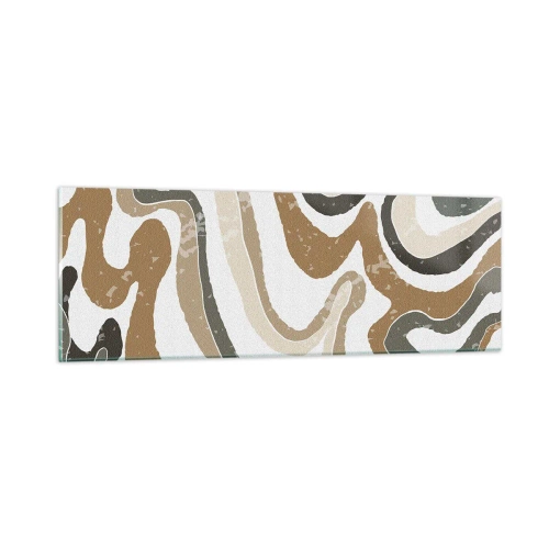 Billede på glas - Slyngninger af jordfarver - 90x30 cm