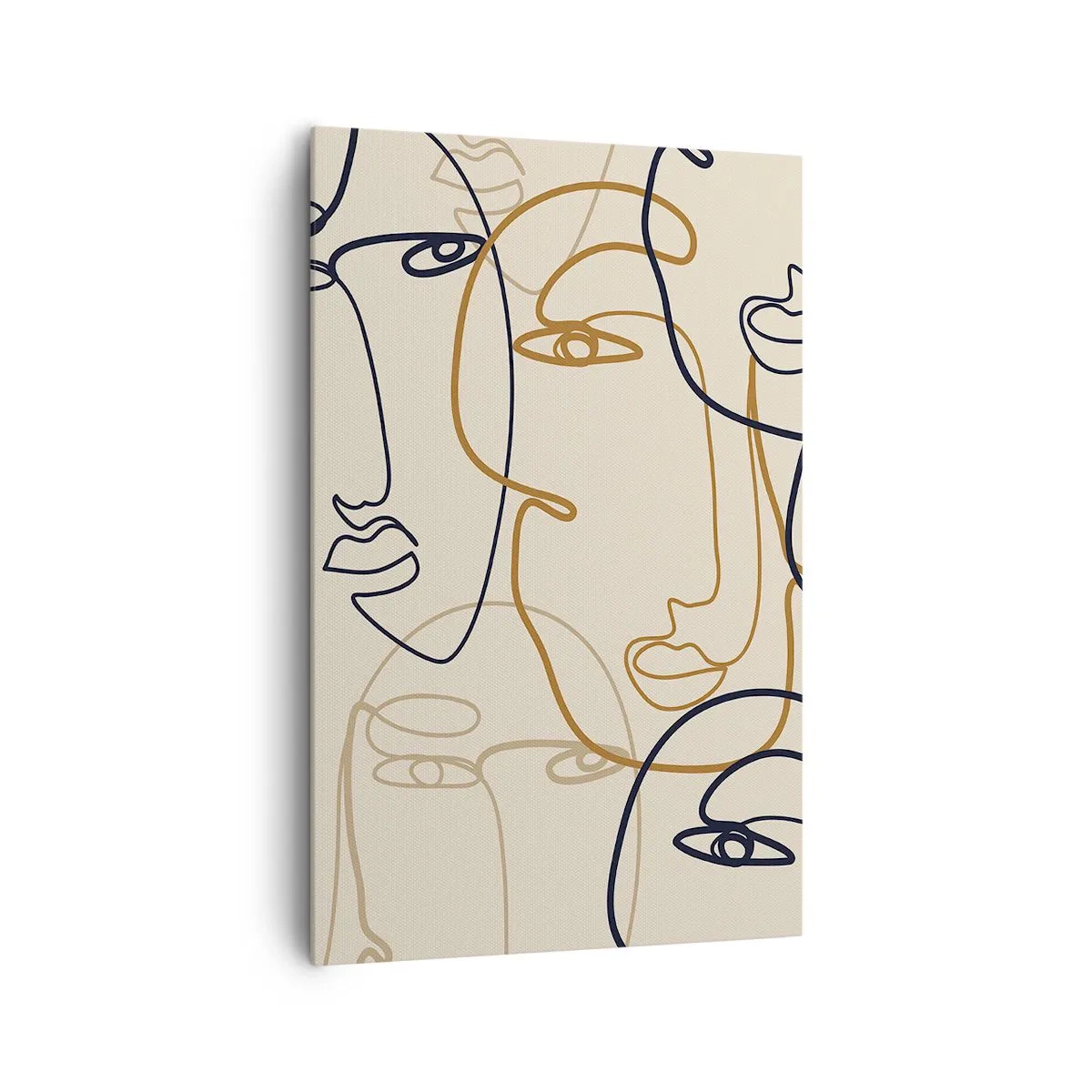 Lærredstryk - Billede på lærred - Portræt ganget med hinanden - 80x120 cm