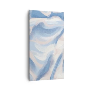 Lærredstryk - Billede på lærred - Blå krusninger - 55x100 cm