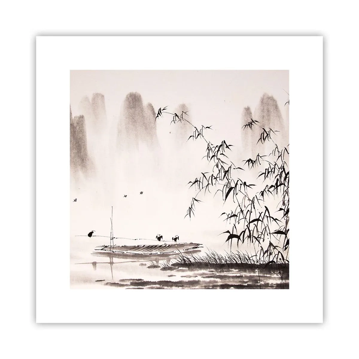 Plakat - Stilhed i rismarkerne - 30x30 cm