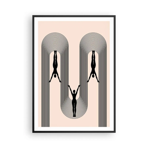 Plakat i sort ramme - På hovedet nedad - 70x100 cm