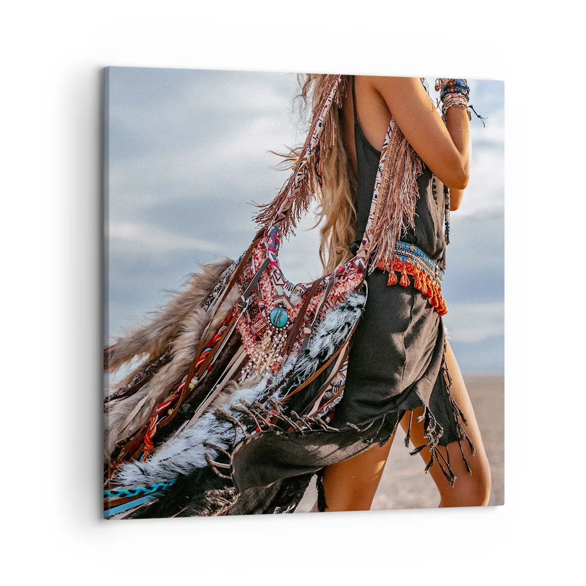 Lærredstryk - Billede på lærred - Shamanens pige - 50x50 cm