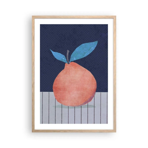 Plakat i ramme af lyst egetræ - Konveksitet og plan - 50x70 cm