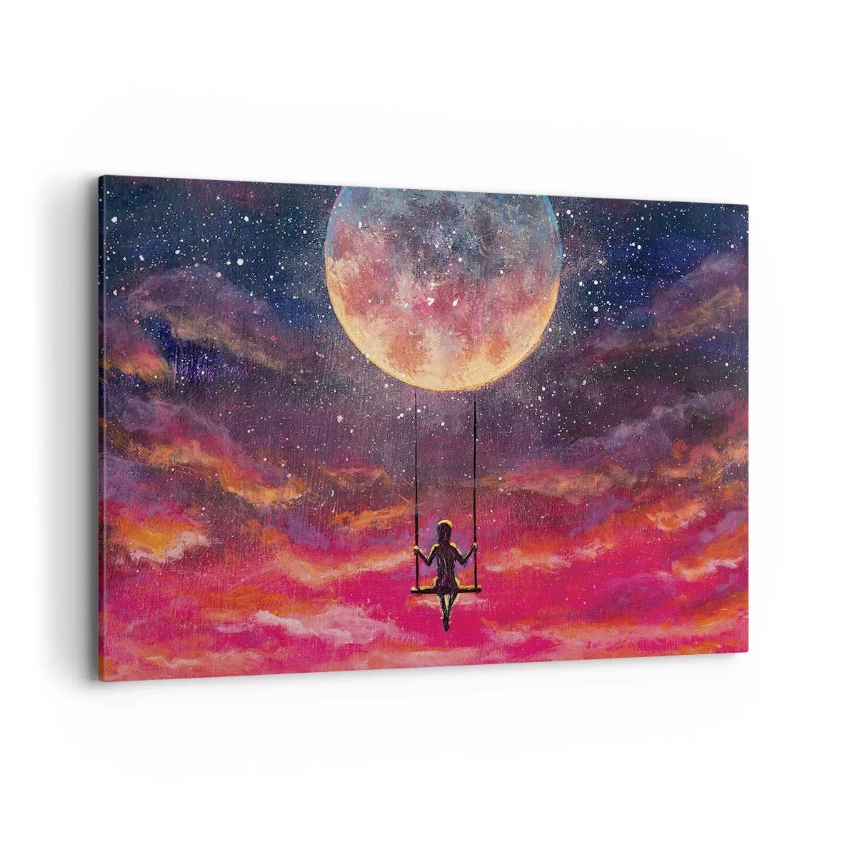 Lærredstryk - Billede på lærred - Glæd dig i skyerne - 120x80 cm