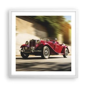 Plakat i hvid ramme - Smukkere end Nike fra Samothrake - 50x50 cm