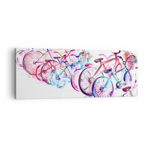 Lærredstryk - Billede på lærred - Antimoto klubmøde - 140x50 cm