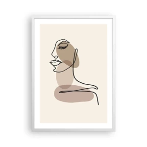 Plakat i hvid ramme - Lytter til sig selv - 50x70 cm