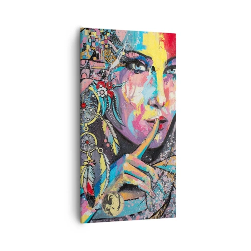 Lærredstryk - Billede på lærred - Vær tavs, indtil du forstår - 55x100 cm