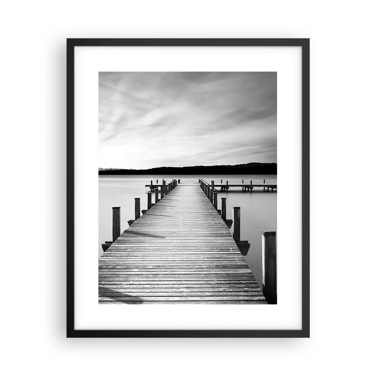 Plakat i sort ramme - På vandhullet - fred - 40x50 cm