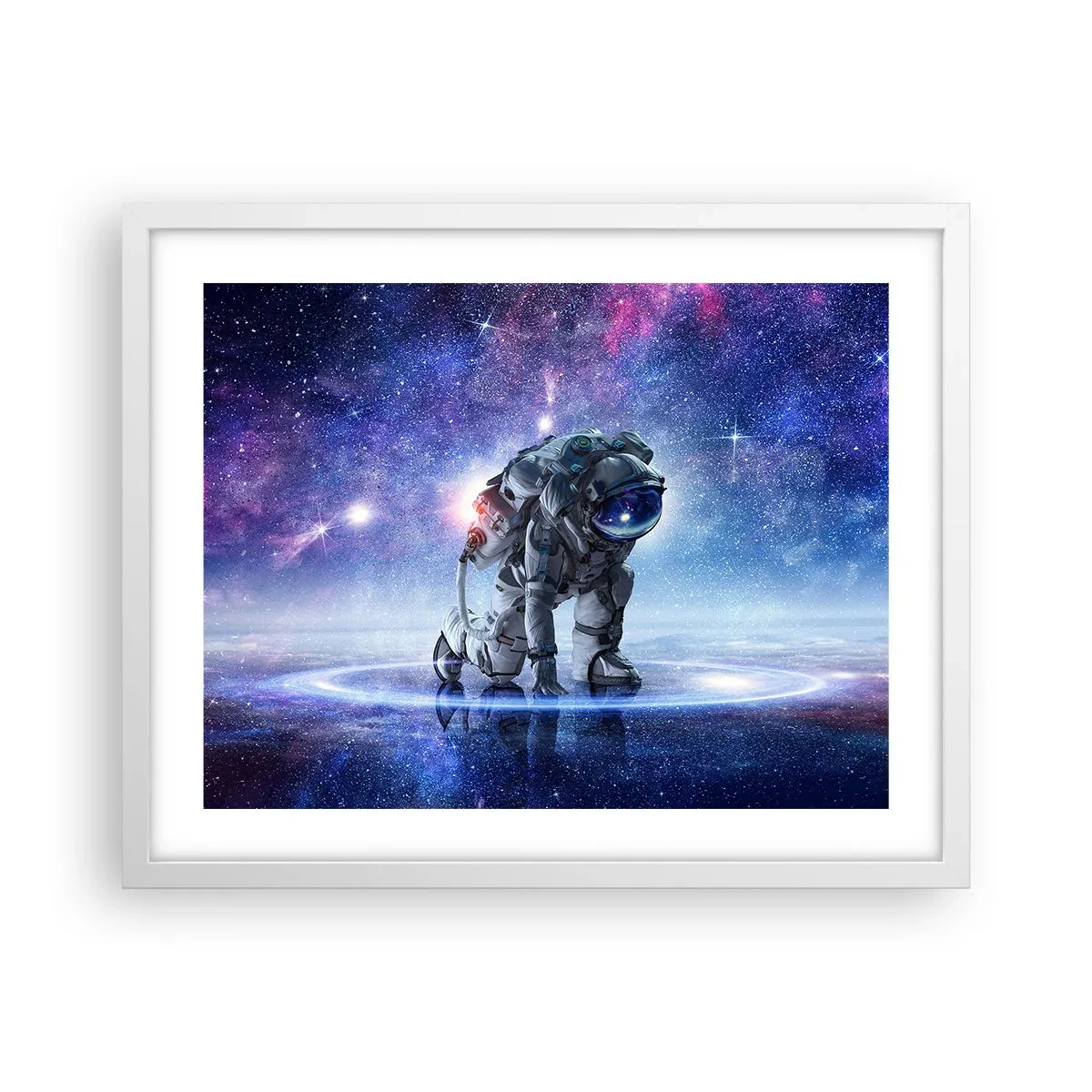 Plakat i hvid ramme - Den stjerneklare himmel over mig - 50x40 cm
