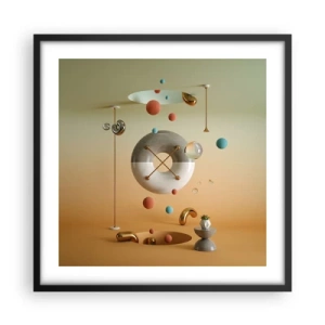 Plakat i sort ramme - Alt kan ske - 50x50 cm