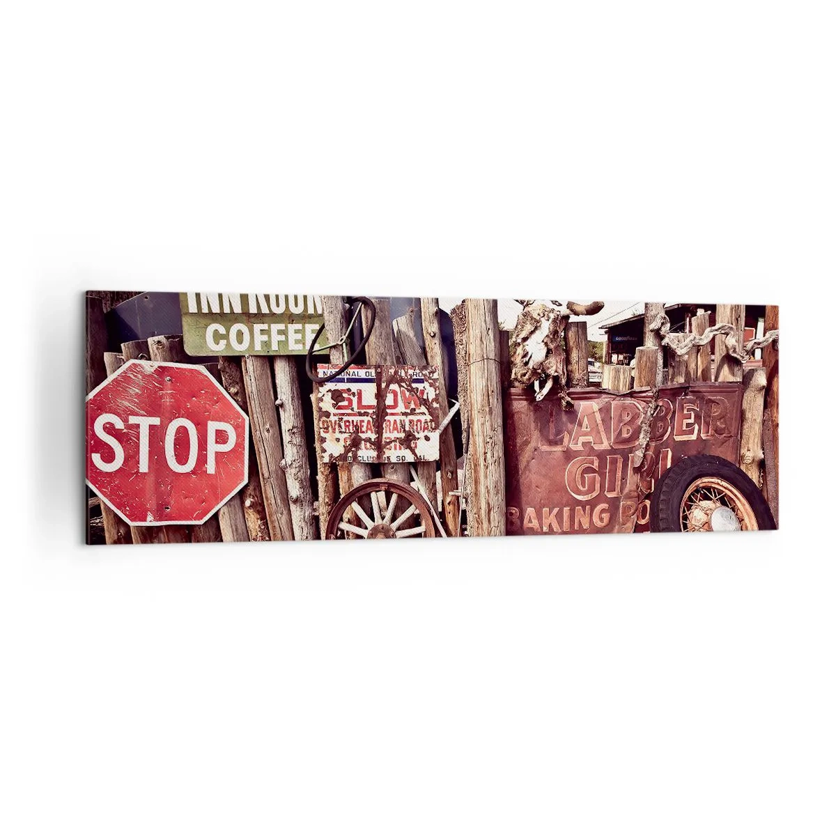 Lærredstryk - Billede på lærred - Og tiden er stoppet - 160x50 cm