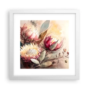 Plakat i hvid ramme - I profil og en face - 30x30 cm