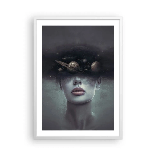Plakat i hvid ramme - Og planeterne er ved at gå amok... - 50x70 cm