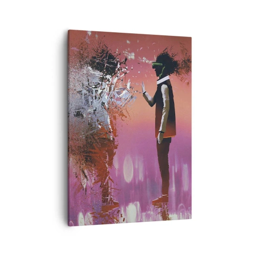 Lærredstryk - Billede på lærred - Er det muligt at se ind i sig selv? - 50x70 cm