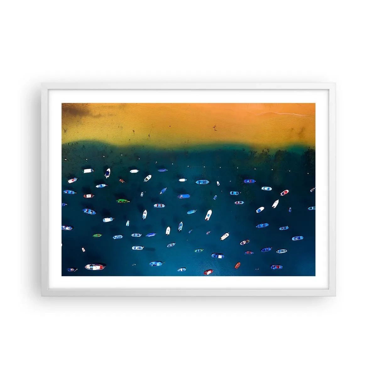 Plakat i hvid ramme - En ferieleg - 70x50 cm