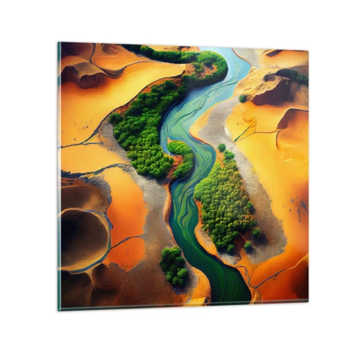 Billede på glas - Livgivende flod - 30x30 cm