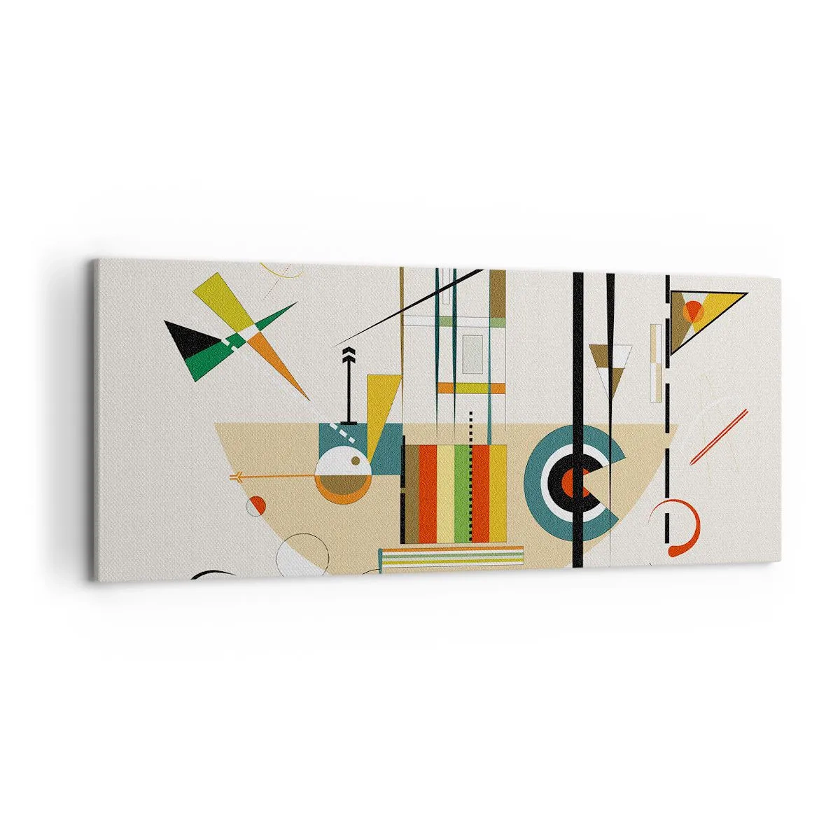 Lærredstryk - Billede på lærred - Og verden griner - 120x50 cm