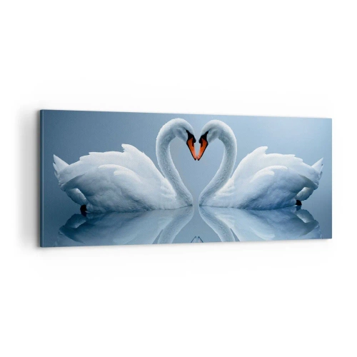 Lærredstryk - Billede på lærred - Tid til kærlighed - 100x40 cm