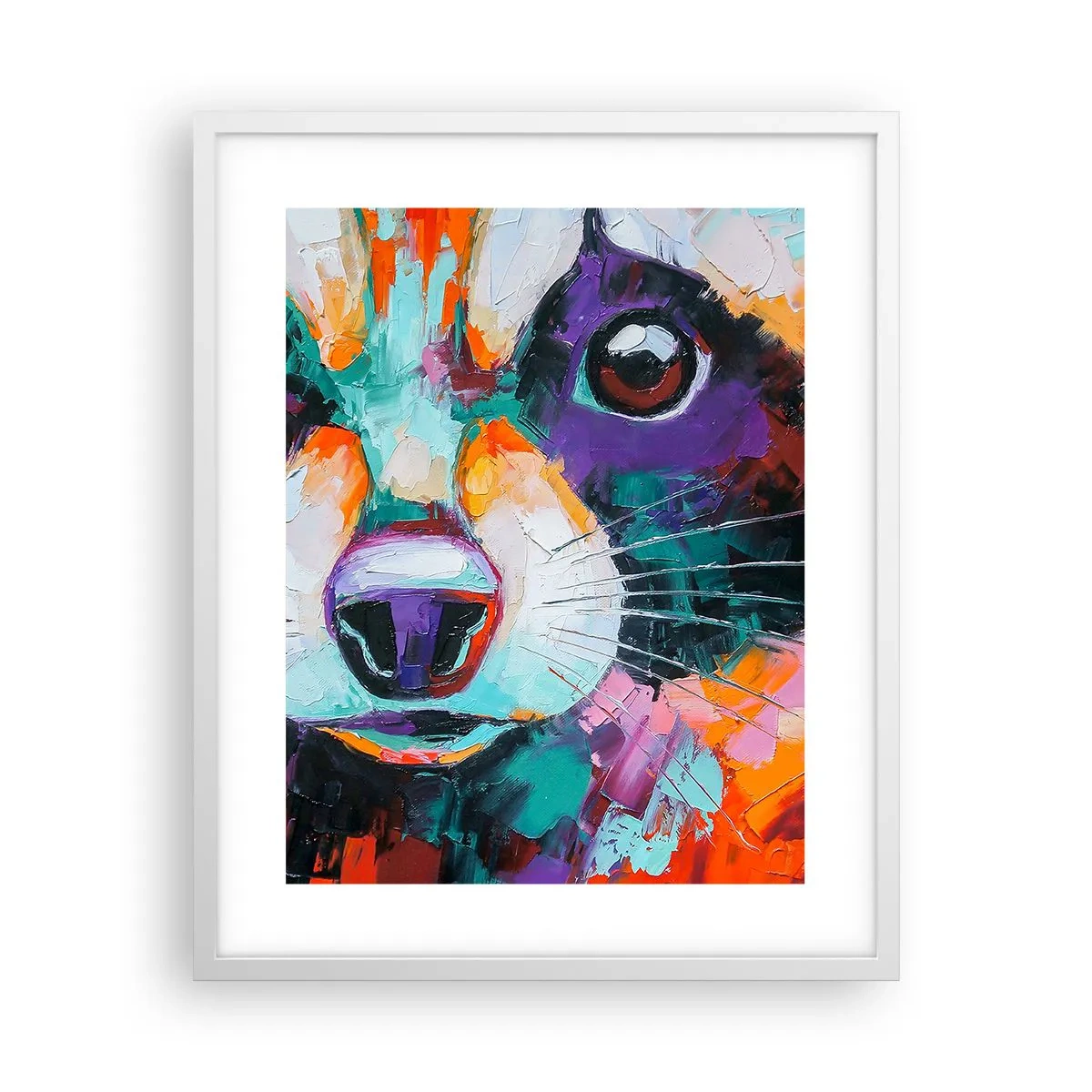 Plakat i hvid ramme - Kun gode følelser - 40x50 cm