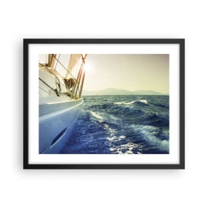 Plakat i sort ramme - For eventyr - 50x40 cm